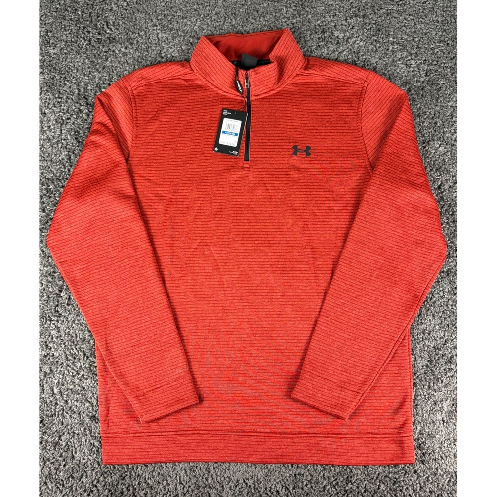 Under Armour Storm SweaterFleece Mens XLT Tall Red Quarter Zip Pullover 1373674